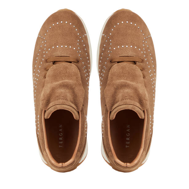 Vizon Hakiki Süet Deri Kadın Sneaker - K26I1AY68529-A02 - 5