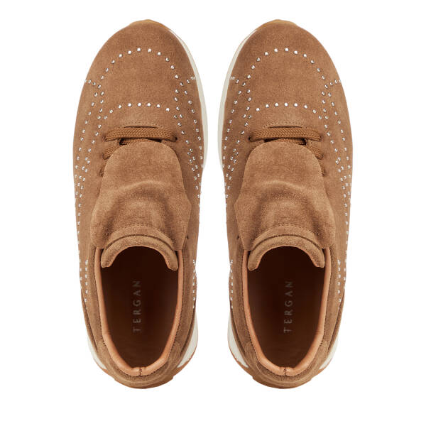 Vizon Hakiki Süet Deri Kadın Sneaker - K26I1AY68529-A02 - 5