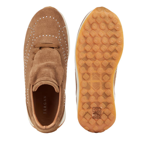 Vizon Hakiki Süet Deri Kadın Sneaker - K26I1AY68529-A02 - 6