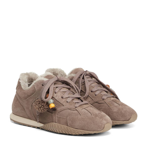 Vizon Hakiki Süet Deri Kadın Sneaker - K26K1AY68839-A02 - 2