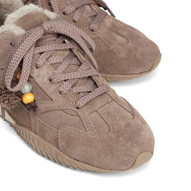 Vizon Hakiki Süet Deri Kadın Sneaker - K26K1AY68839-A02 - 3