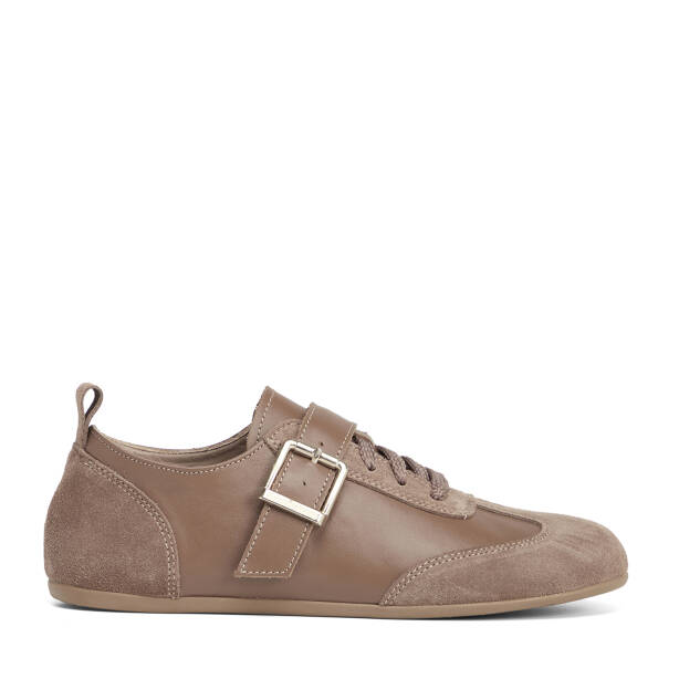 Vizon Hakiki Süet Deri Kadın Sneaker - K26S1AY68838-I2O 