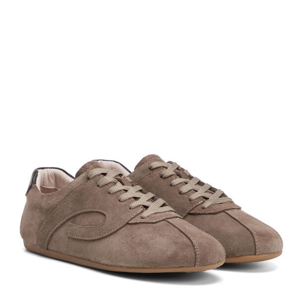 Vizon Hakiki Süet Deri Kadın Sneaker - K26S1AY68936-A02 - 2