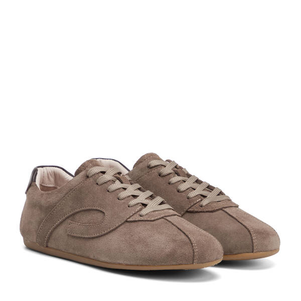 Vizon Hakiki Süet Deri Kadın Sneaker - K26S1AY68936-A02 - 2