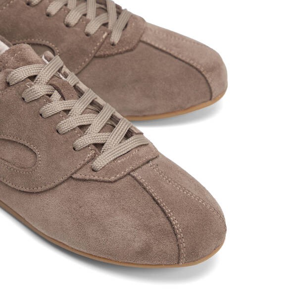 Vizon Hakiki Süet Deri Kadın Sneaker - K26S1AY68936-A02 - 3