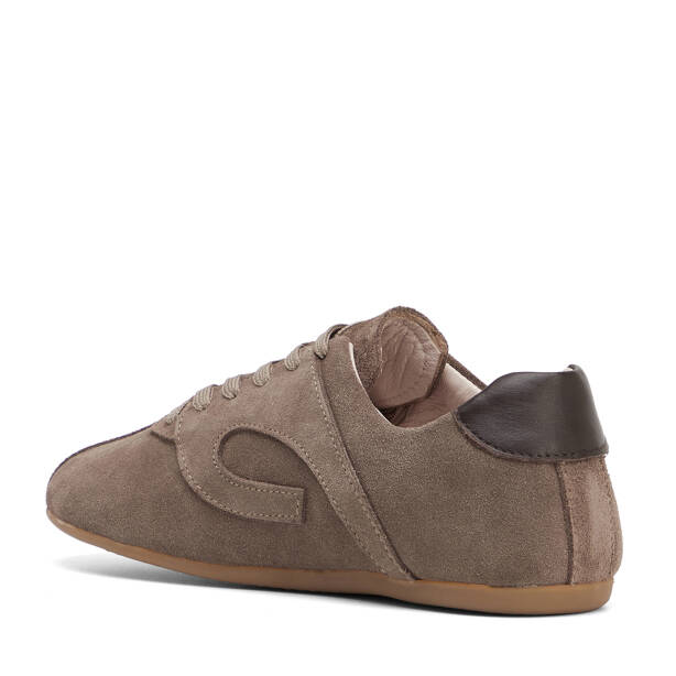 Vizon Hakiki Süet Deri Kadın Sneaker - K26S1AY68936-A02 - 4