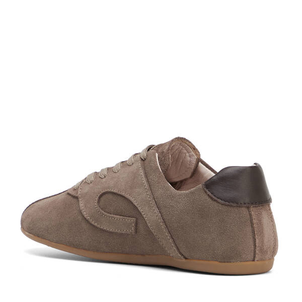 Vizon Hakiki Süet Deri Kadın Sneaker - K26S1AY68936-A02 - 4