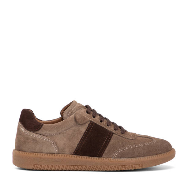 Vizon Hakiki Süet Deri Kadın Sneaker - K4MEAY068704-A02 - Tergan Four Season