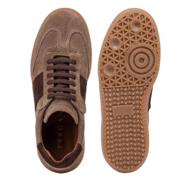 Vizon Hakiki Süet Deri Kadın Sneaker - K4MEAY068704-A02 - Tergan Four Season