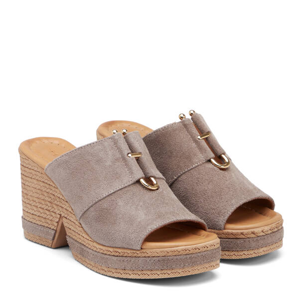 Vizon Hakiki Süet Deri Kadın Terlik - K26Y1TR68606-A02 - 2