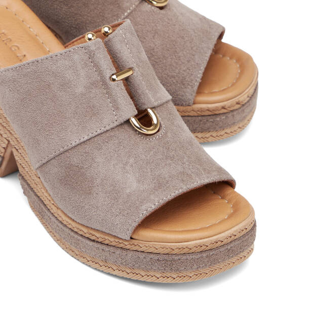 Vizon Hakiki Süet Deri Kadın Terlik - K26Y1TR68606-A02 - 3