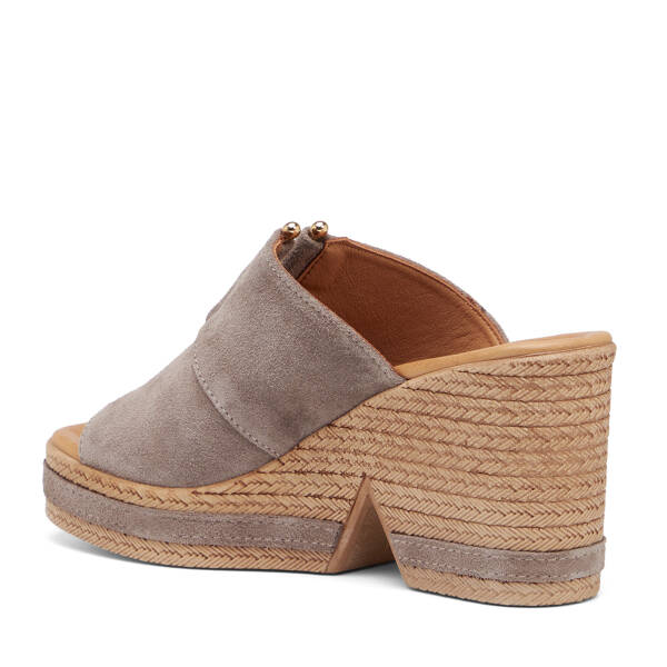 Vizon Hakiki Süet Deri Kadın Terlik - K26Y1TR68606-A02 - 4