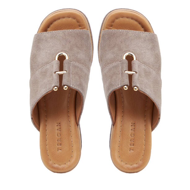 Vizon Hakiki Süet Deri Kadın Terlik - K26Y1TR68606-A02 - 5