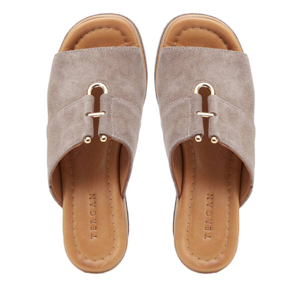 Vizon Hakiki Süet Deri Kadın Terlik - K26Y1TR68606-A02 - 5