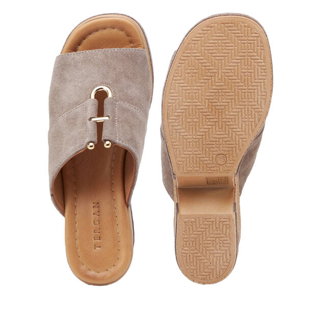 Vizon Hakiki Süet Deri Kadın Terlik - K26Y1TR68606-A02 - 6