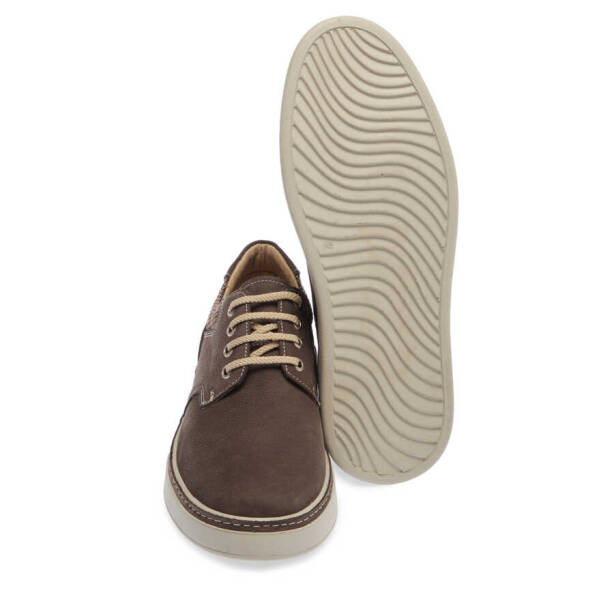 Vizon Hakiki Nubuk Deri Erkek Casual Ayakkabı - E24I1AY56599-A65 - 4