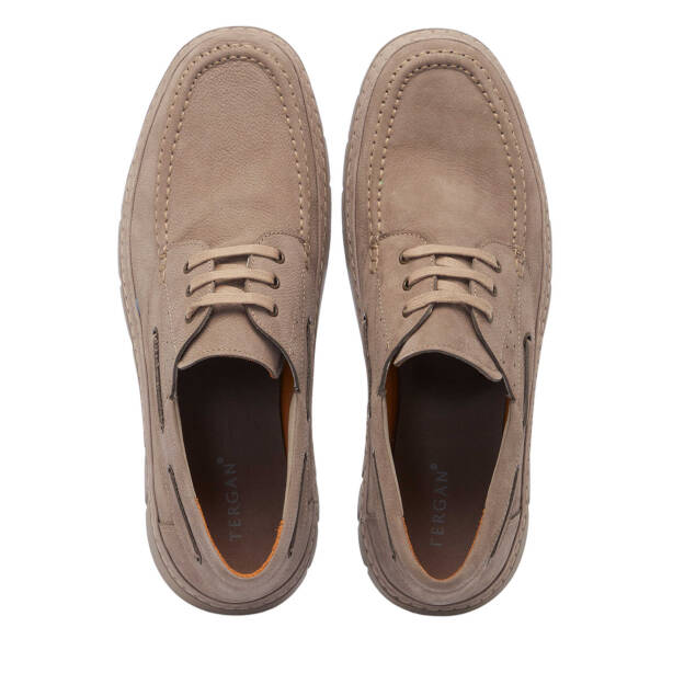 Vizon Hakiki Nubuk Deri Erkek Casual Ayakkabı - E24I1AY56685-A65 - 5