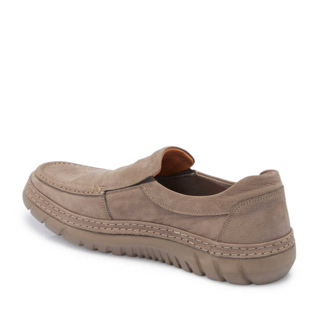 Vizon Nubuk Deri Erkek Casual Ayakkabı - E24I1AY56686-A65 - 2