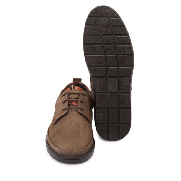 Vizon Nubuk Deri Erkek Casual Ayakkabı - E24I1AY56741-A65 - 4