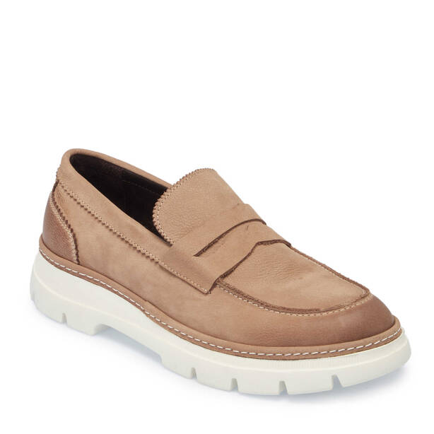 Vizon Hakiki Nubuk Deri Erkek Casual Ayakkabı - E25I1AY57162-B21 - 1