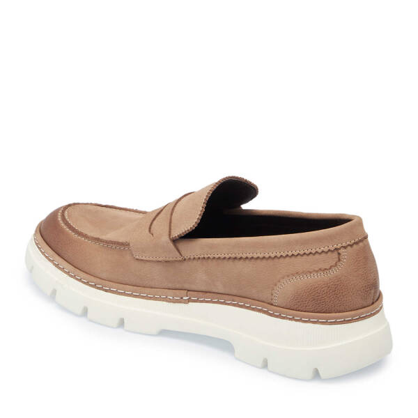 Vizon Hakiki Nubuk Deri Erkek Casual Ayakkabı - E25I1AY57162-B21 - 2