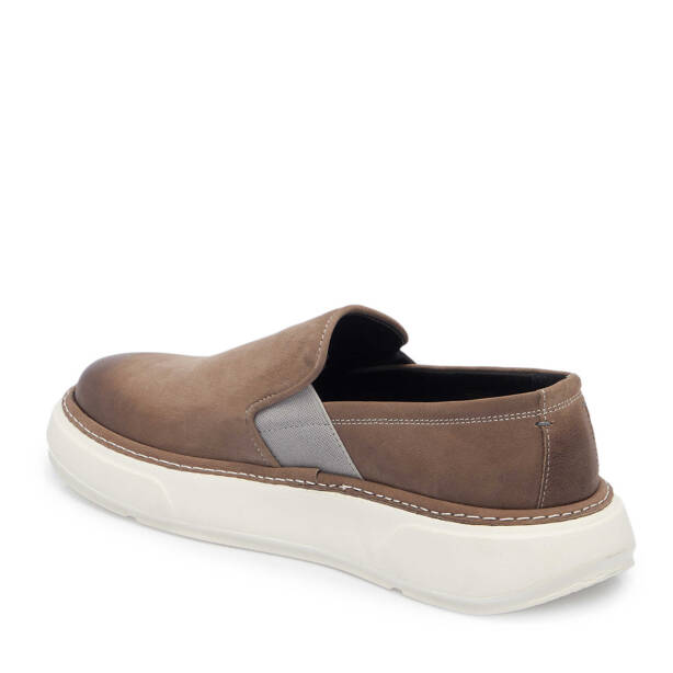 Vizon Hakiki Nubuk Deri Erkek Casual Ayakkabı - E25I1AY57164-U5R - 2