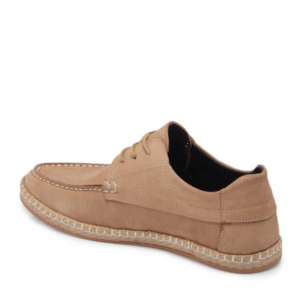 Vizon Hakiki Nubuk Deri Erkek Casual Ayakkabı - E25I1AY57216-A65 - 2