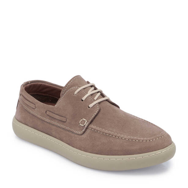 Vizon Hakiki Nubuk Deri Erkek Casual Ayakkabı - E25I1AY57294-B21 - 1