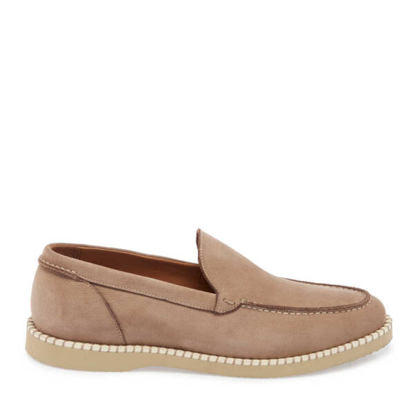 Vizon Nubuk Deri Erkek Loafer - E24I1AY56641-A65 - 3