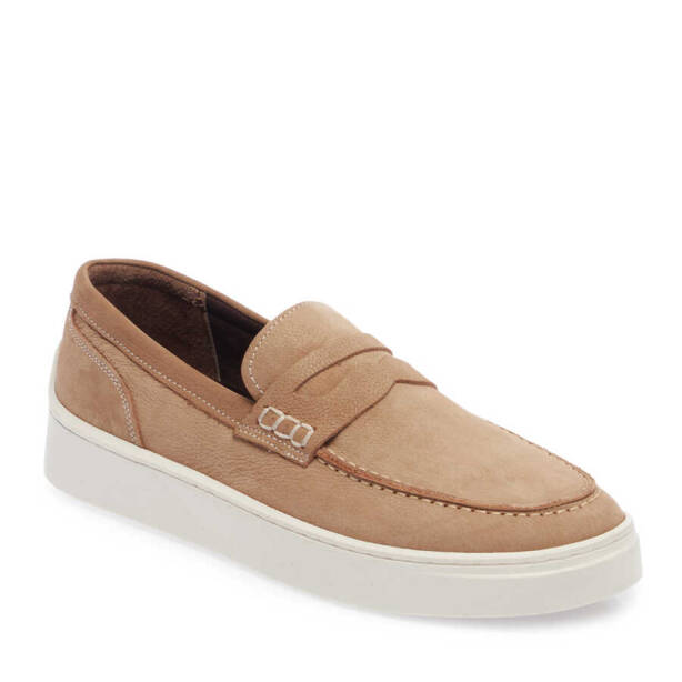 Vizon Nubuk Deri Erkek Loafer - E24I1AY56746-B21 