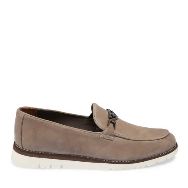 Vizon Nubuk Deri Erkek Loafer - E24I1AY56783-A65 - 3