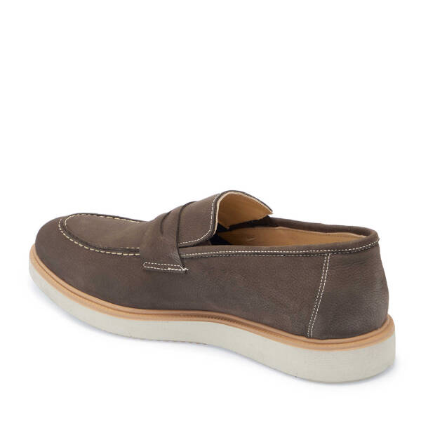 Vizon Hakiki Nubuk Deri Erkek Loafer - E25I1AY57161-A65 - 3