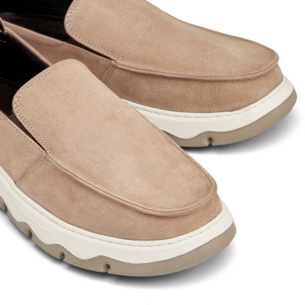 Vizon Hakiki Nubuk Deri Erkek Loafer - E25I1AY57221-A65 - 3