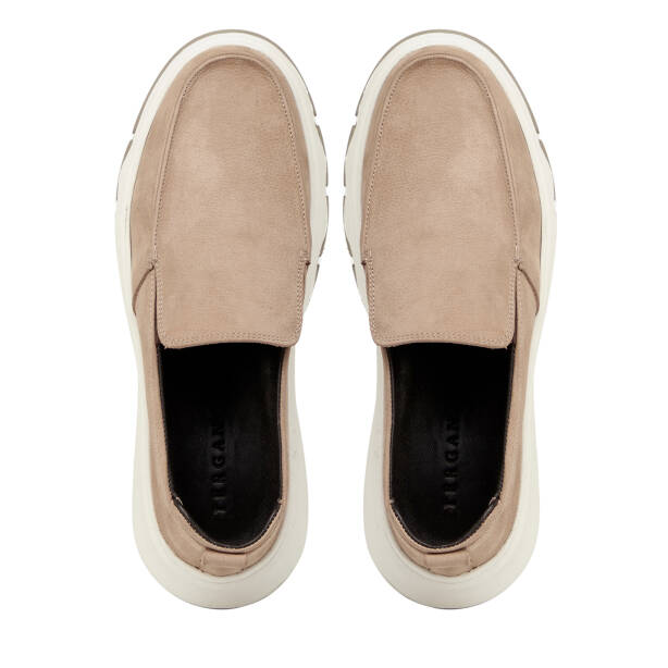 Vizon Hakiki Nubuk Deri Erkek Loafer - E25I1AY57221-A65 - 5