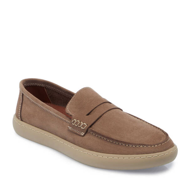 Vizon Nubuk Deri Erkek Loafer - E25I1AY57295-B21 - 1