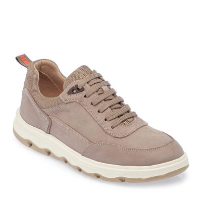  Vizon Nubuk Deri Erkek Sneaker - E24I1AY56683-A65 