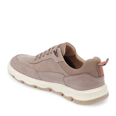  Vizon Nubuk Deri Erkek Sneaker - E24I1AY56683-A65 - 2