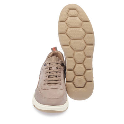  Vizon Nubuk Deri Erkek Sneaker - E24I1AY56683-A65 - 4