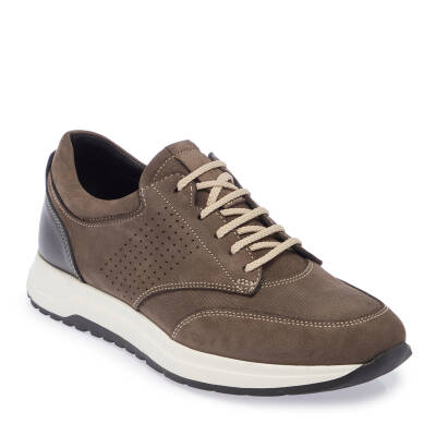  Vizon Nubuk Deri Erkek Sneaker - E24I1AY56739-A65 