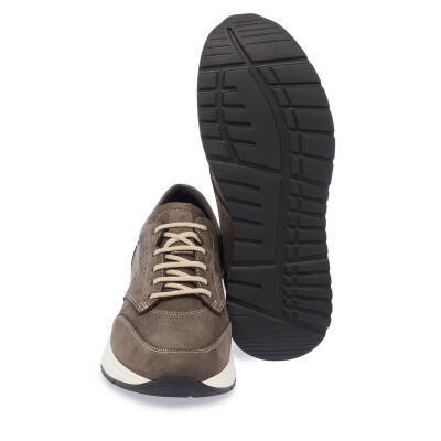  Vizon Nubuk Deri Erkek Sneaker - E24I1AY56739-A65 - 4