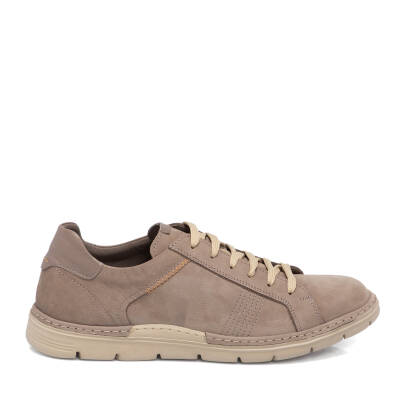 Vizon Nubuk Deri Erkek Sneaker - E24I1AY56777-A65 - 3