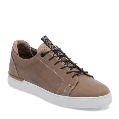 Vizon Nubuk Deri Erkek Sneaker - E24I1AY56823-A65 