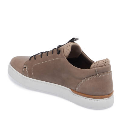 Vizon Nubuk Deri Erkek Sneaker - E24I1AY56823-A65 - 2