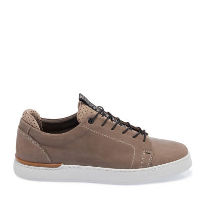 Vizon Nubuk Deri Erkek Sneaker - E24I1AY56823-A65 - 3