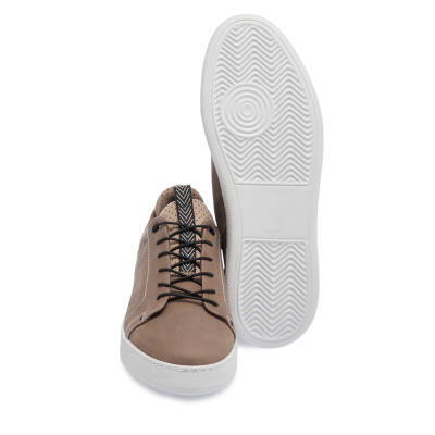 Vizon Nubuk Deri Erkek Sneaker - E24I1AY56823-A65 - 4