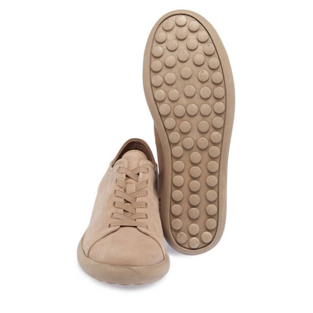 Vizon Nubuk Deri Erkek Sneaker - E24I1AY56824-A65 - 4