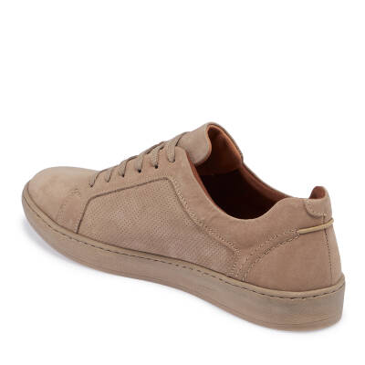 Vizon Nubuk Deri Erkek Sneaker - E24I1AY56825-A65 - 2