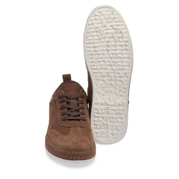 Vizon Nubuk Deri Erkek Sneaker - E24I1AY56829-A65 - 4