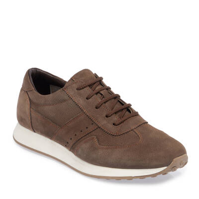 Vizon Nubuk Deri Erkek Sneaker - E24I1AY56851-A65 