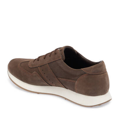 Vizon Nubuk Deri Erkek Sneaker - E24I1AY56851-A65 - 2